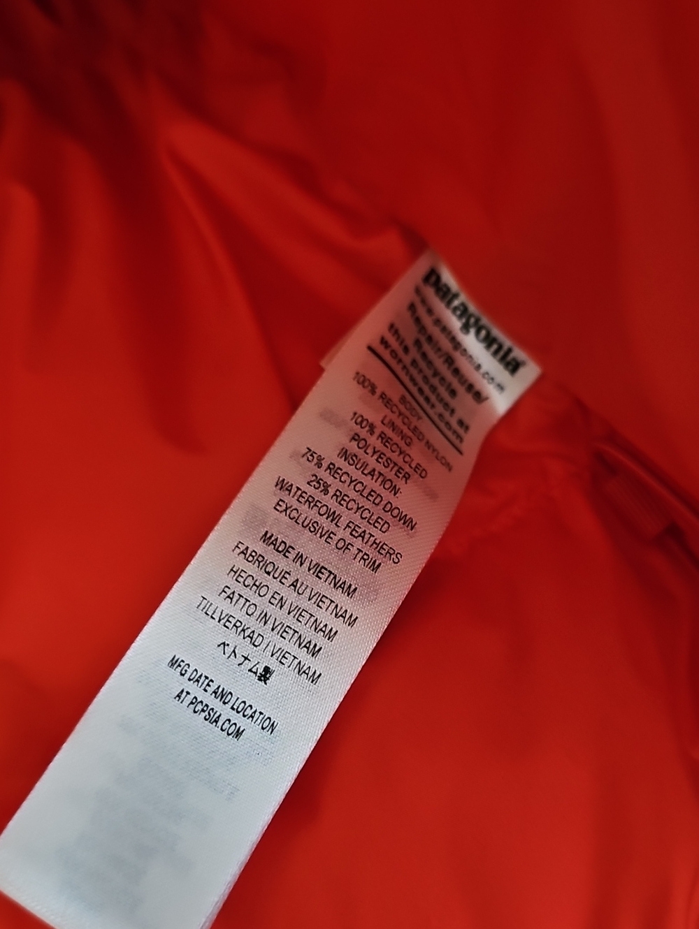 Patagonia Womens Downdrift Jacket Sizzle Red Small - Picture 6 of 8